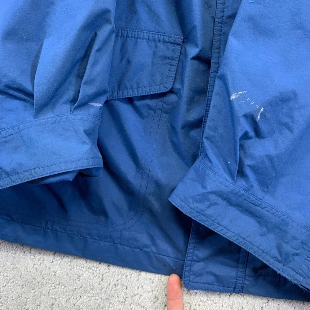 Vintage Eddie Bauer Gore Tex Jacket Mens XL Blue Hooded‎ Rain Nylon Waterproof - Picture 6 of 16